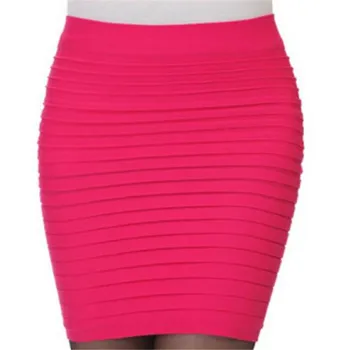 NDUCJSI 2022 Лятна Дамска пола, Най-Евтината Нова Мода Еластична Плиссированная пола с висока талия от ярки цветове, Пола Трапецовидна форма