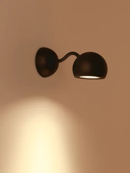 Бял Черен монтиран на стената лампа, за да Осветява Спалнята черно желязо вътрешно осветление на Стенни Аплици Luminaira Нощни осветителни Тела Мивка E14