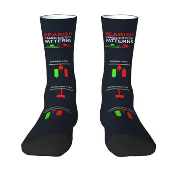 Мечи модели Свещници Мъжки Чорапи за Екипажа Унисекс Kawaii Stock Forex Търговия Пролет Лято Есен Зима Рокля Чорапи