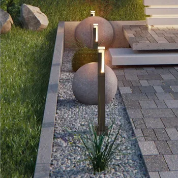 Просто модерна подова водоустойчива лампа за тревата, 12 W led алуминий градински фенери, градинска трева лампа